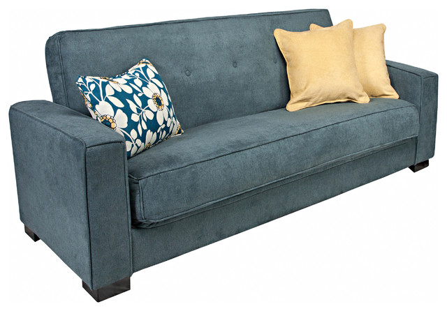 Angelo Home Alden Parisian Blue Evening Velvet Convert A Couch Futon Angelo Home Alden Parisian Blue Evening Velvet Convert A Couch Futon Sofa Sleepe