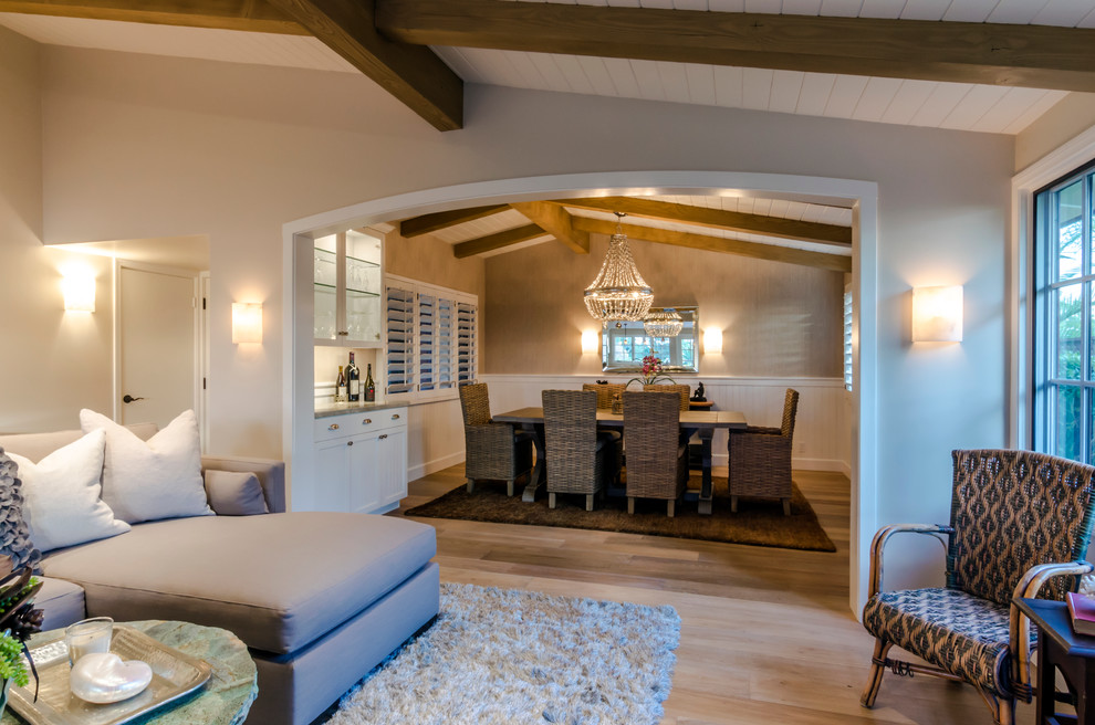 Inspiration for a transitional home design remodel in Santa Barbara