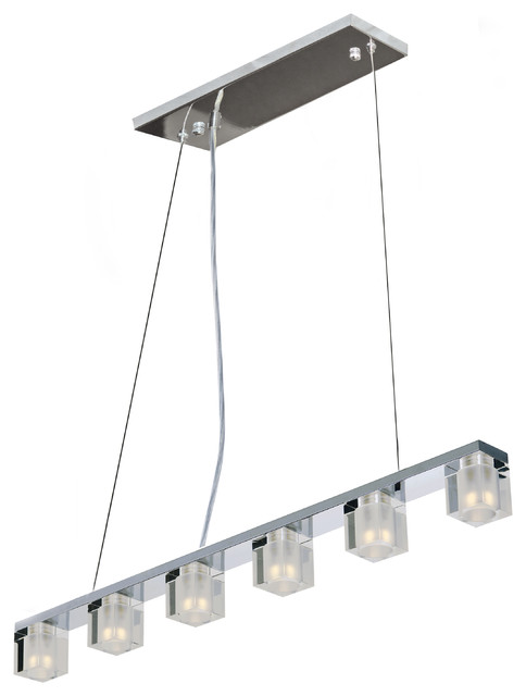 Blocs LED 6-Light Pendant - Contemporary - Kitchen Island Lighting - by ...