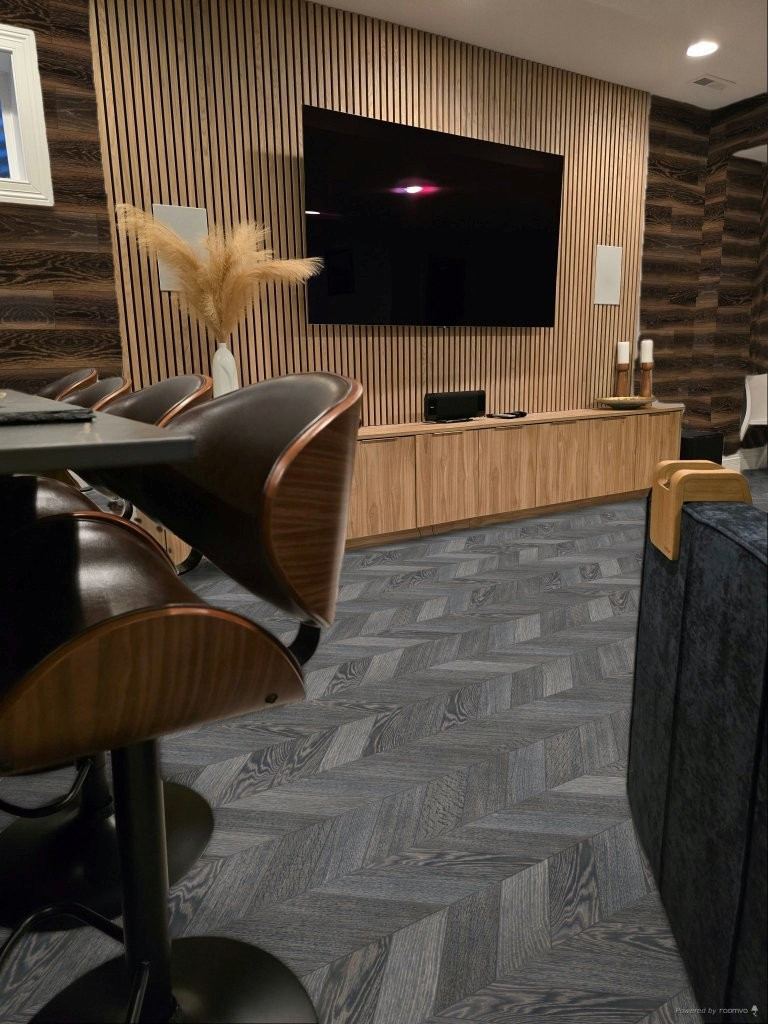 Basement Remodeling with TV Wall and Wet bar