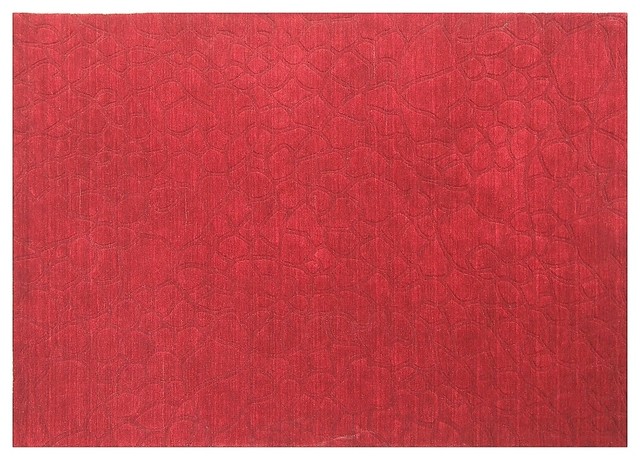 Traditional Rug, Red, 5'x8', Nepalese, Handmade Wool
