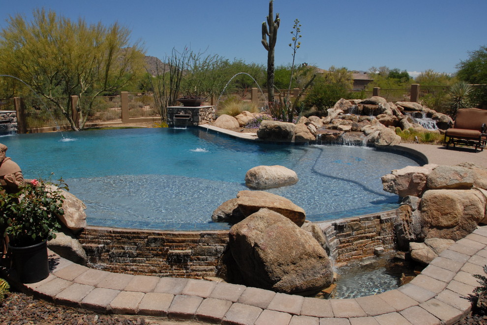 This is an example of a large indoor custom-shaped pool in Phoenix.
