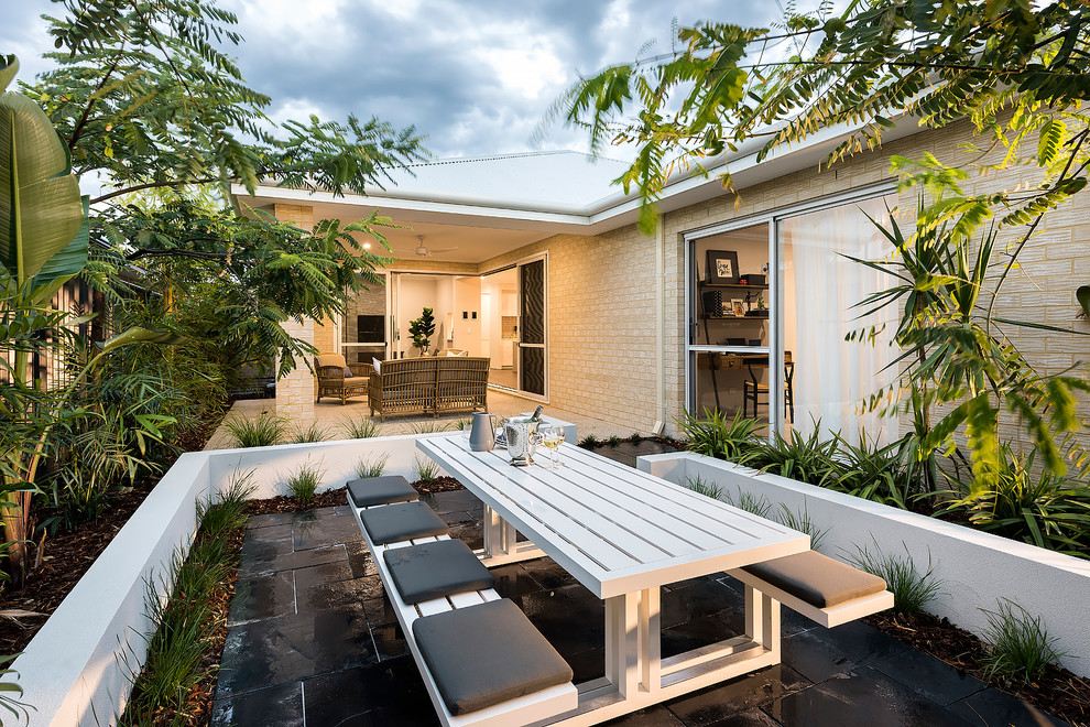 Beach style patio in Perth.