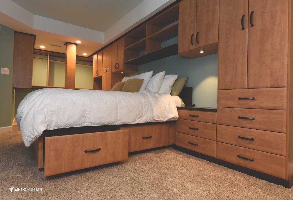 Transitional bedroom in Baltimore.