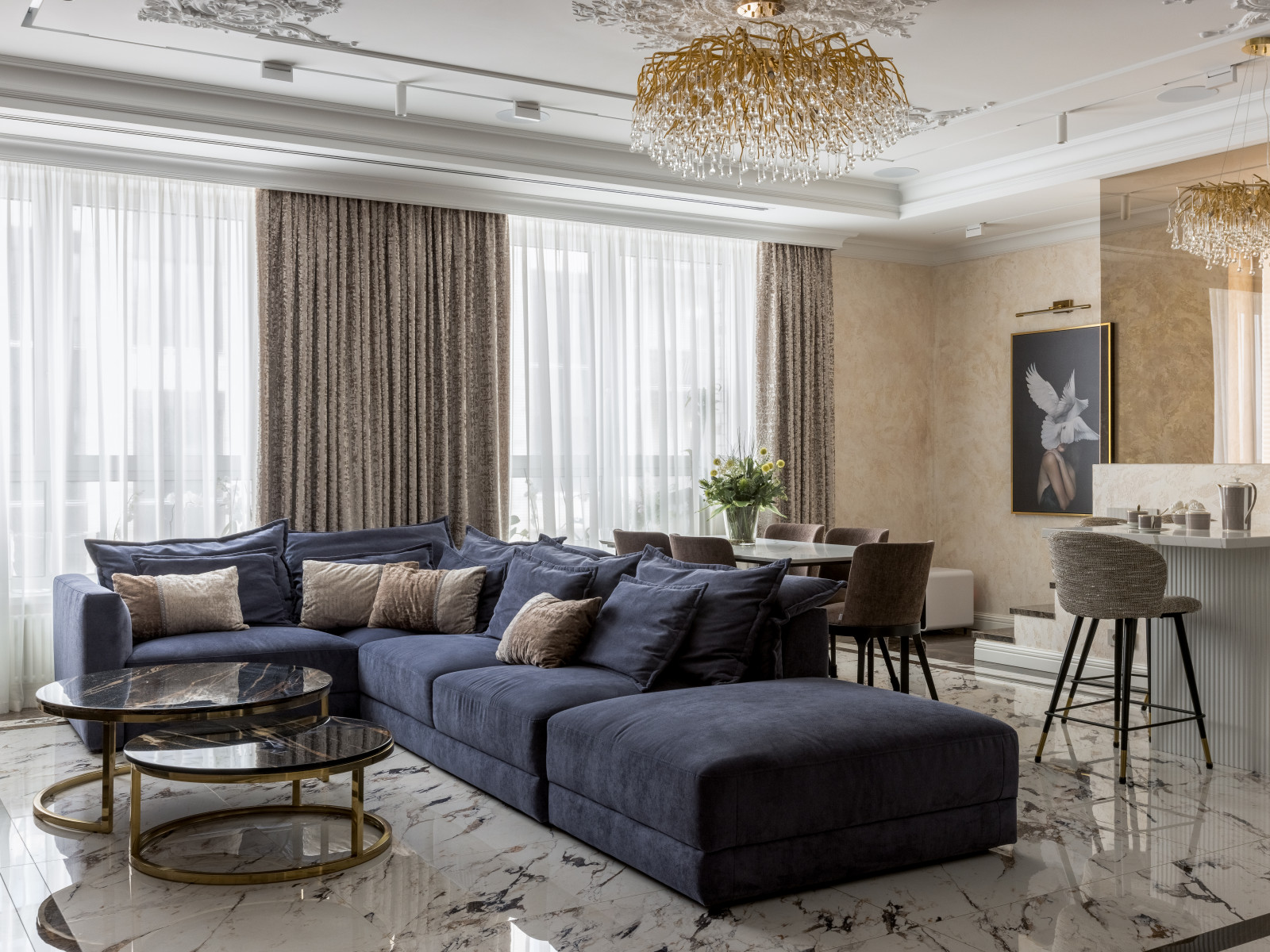 Статусный интерьер в ЖК Сити парк (фото)