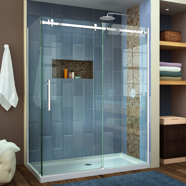 Dreamline Enigma Air 60 3 8 X34 75 Frameless Shower Enclosure Polished Stainle