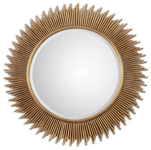 Marlo Round Gold Mirror By Designer Billy Moon