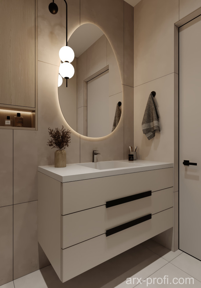 Проект интерьера квартиры 84 м2 в ЖК "Nagatino i-Land"