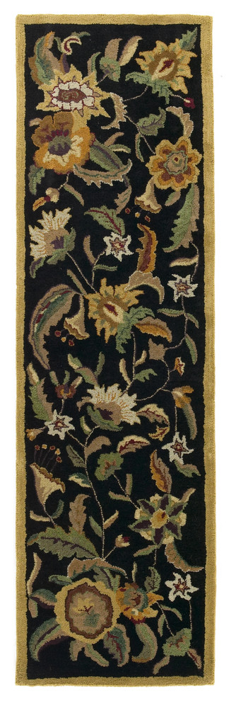 Black Traditions Paradise Rug, 2.5'x8' Runner