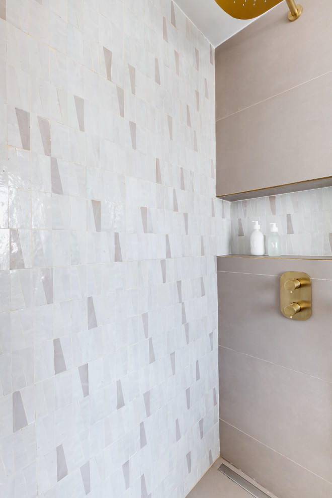 Idées déco pour une salle de bain scandinave.