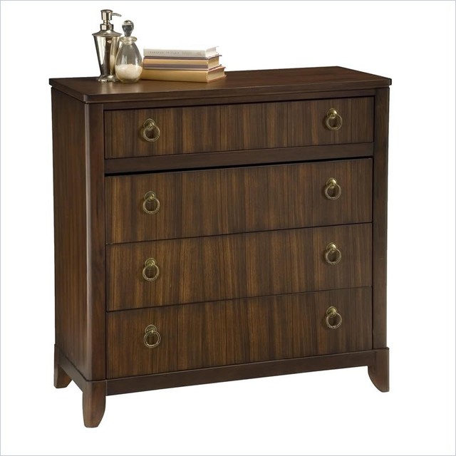 Home Styles Paris 4 Drawer Chest in Mahogany