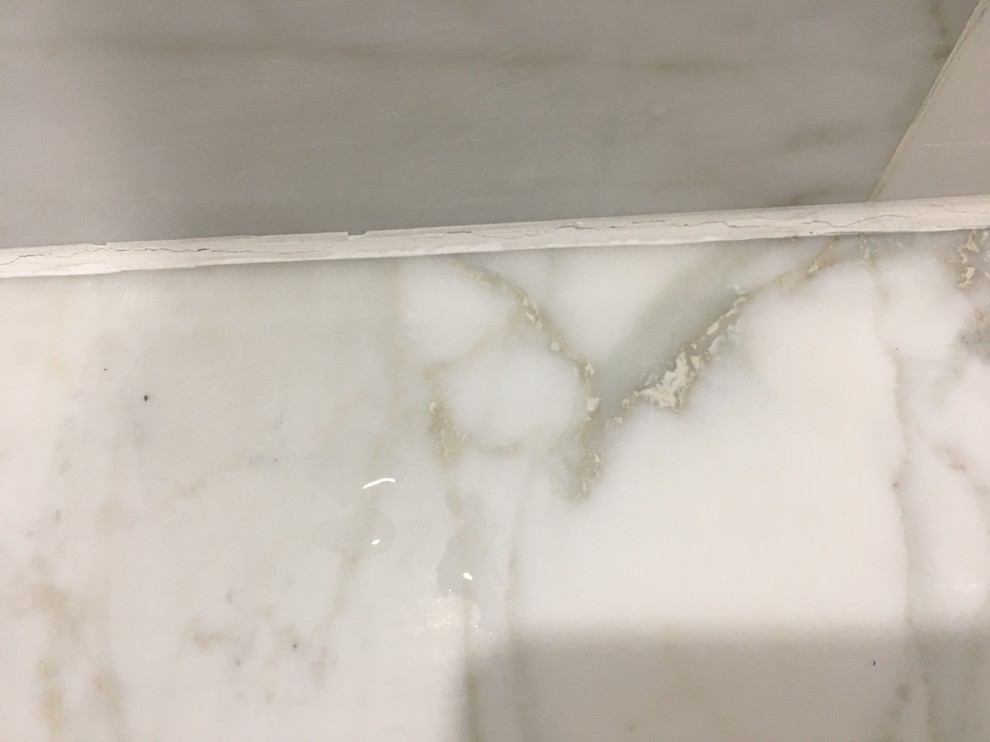 Cracking shower bench grout