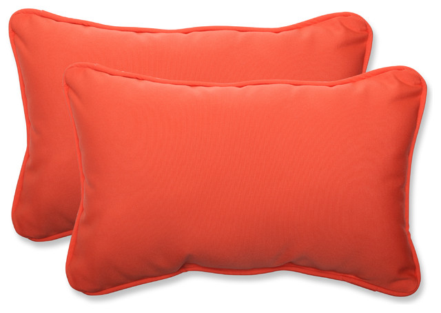 Fortress Canvas Rectangular Throw Pillow (Set of 2), Melon