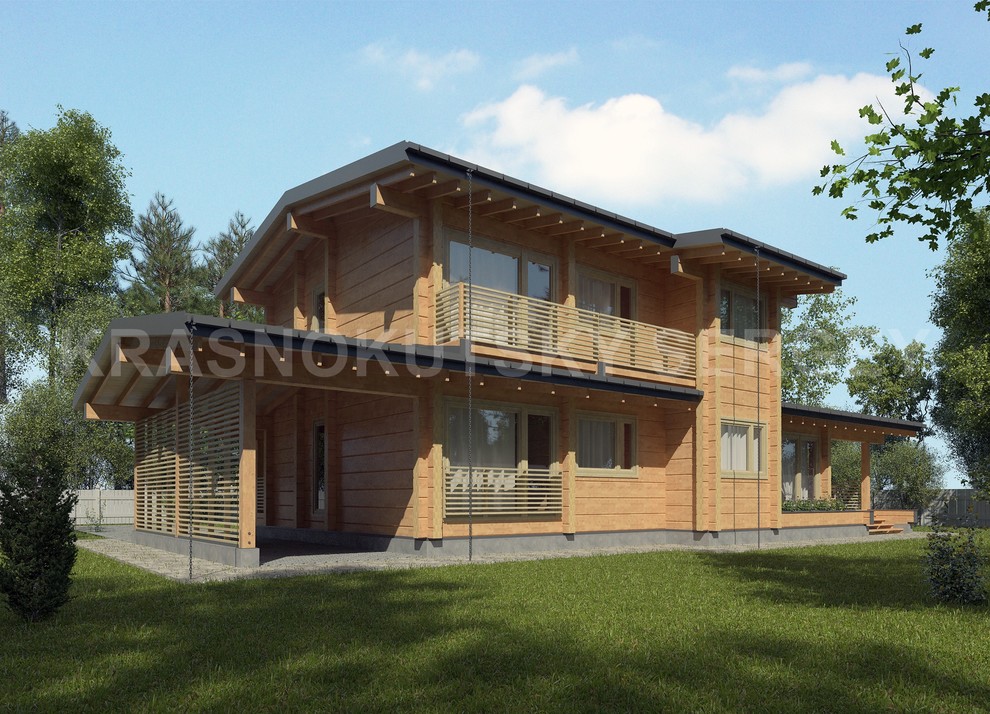 ДОМ ИЗ КЛЕЕНОГО БРУСА VILLA GERBERA