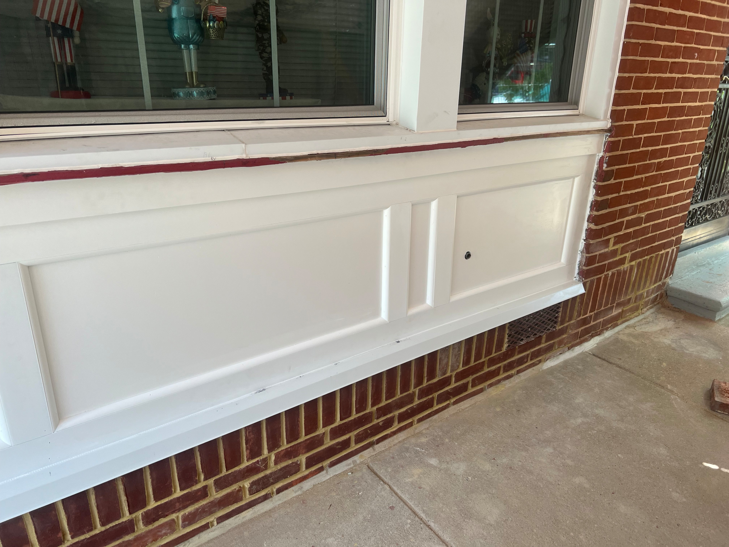 Historic wall panel and brick veneer replacement