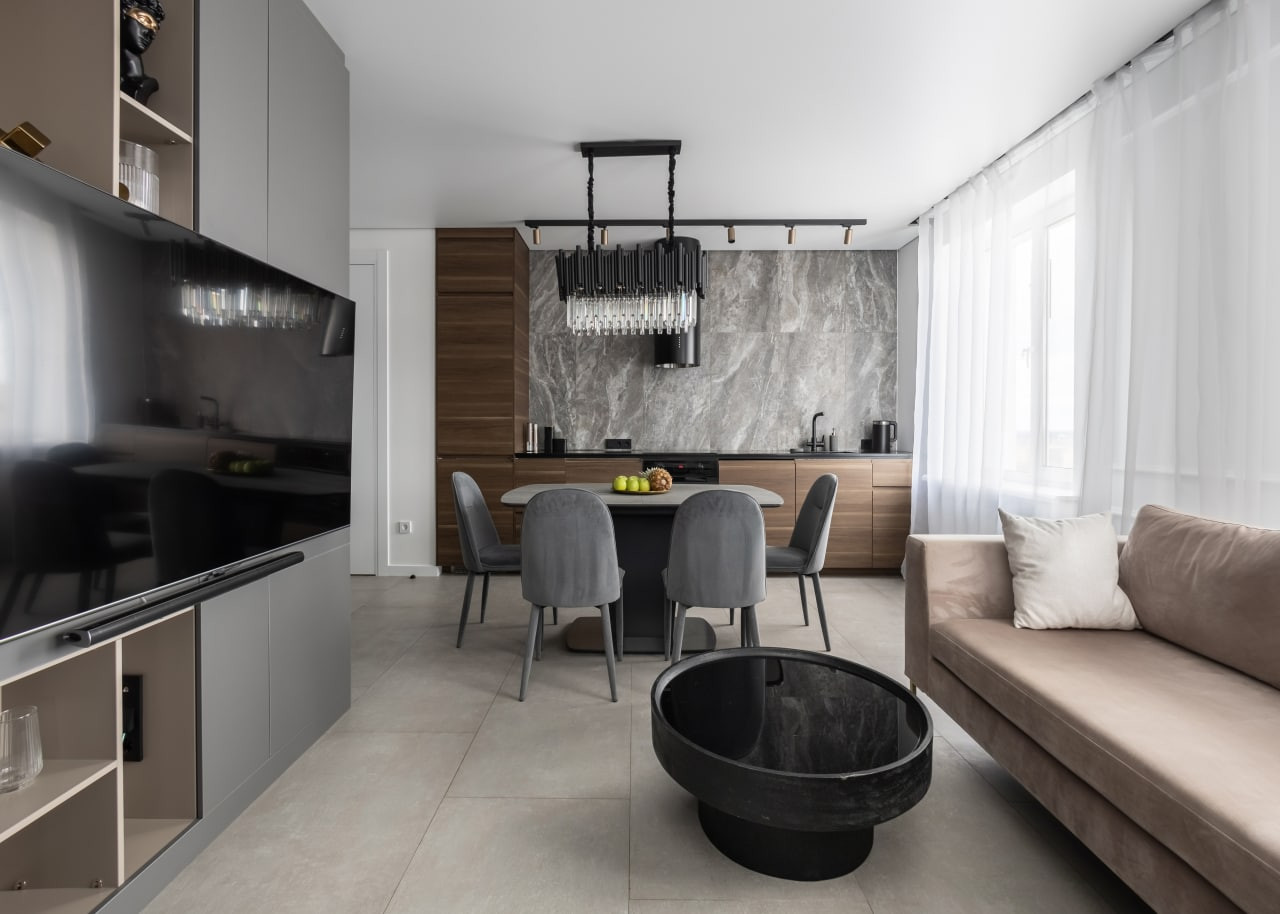 Квартира в серых тонах