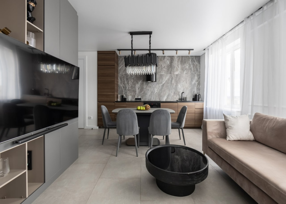 Квартира в серых тонах