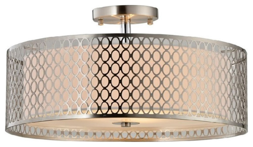 Spencer Collection, Double Shade Design Transitional Flushmount