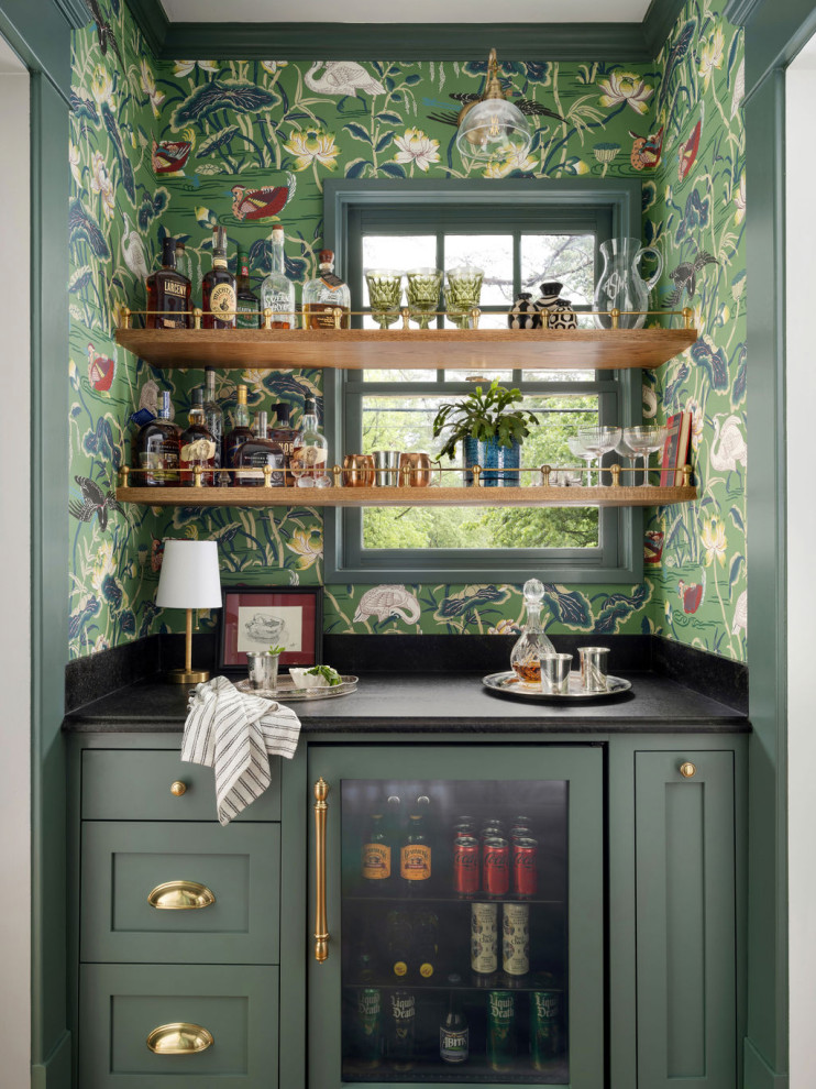 Elegant home bar photo in Atlanta