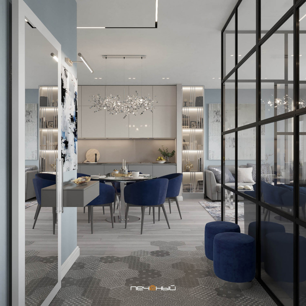 Современная трёшка в пастельных тонах