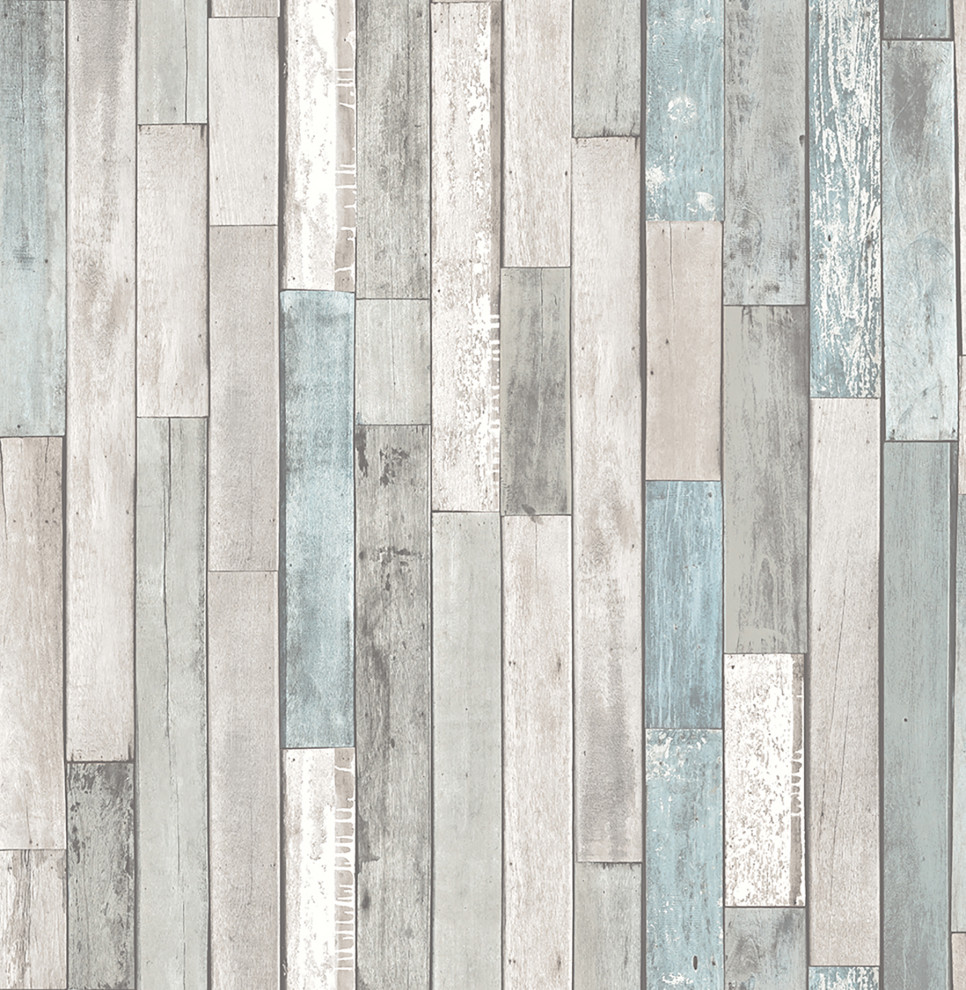 Barn Board Gray Thin Plank Wallpaper Farmhouse Wallpaper by