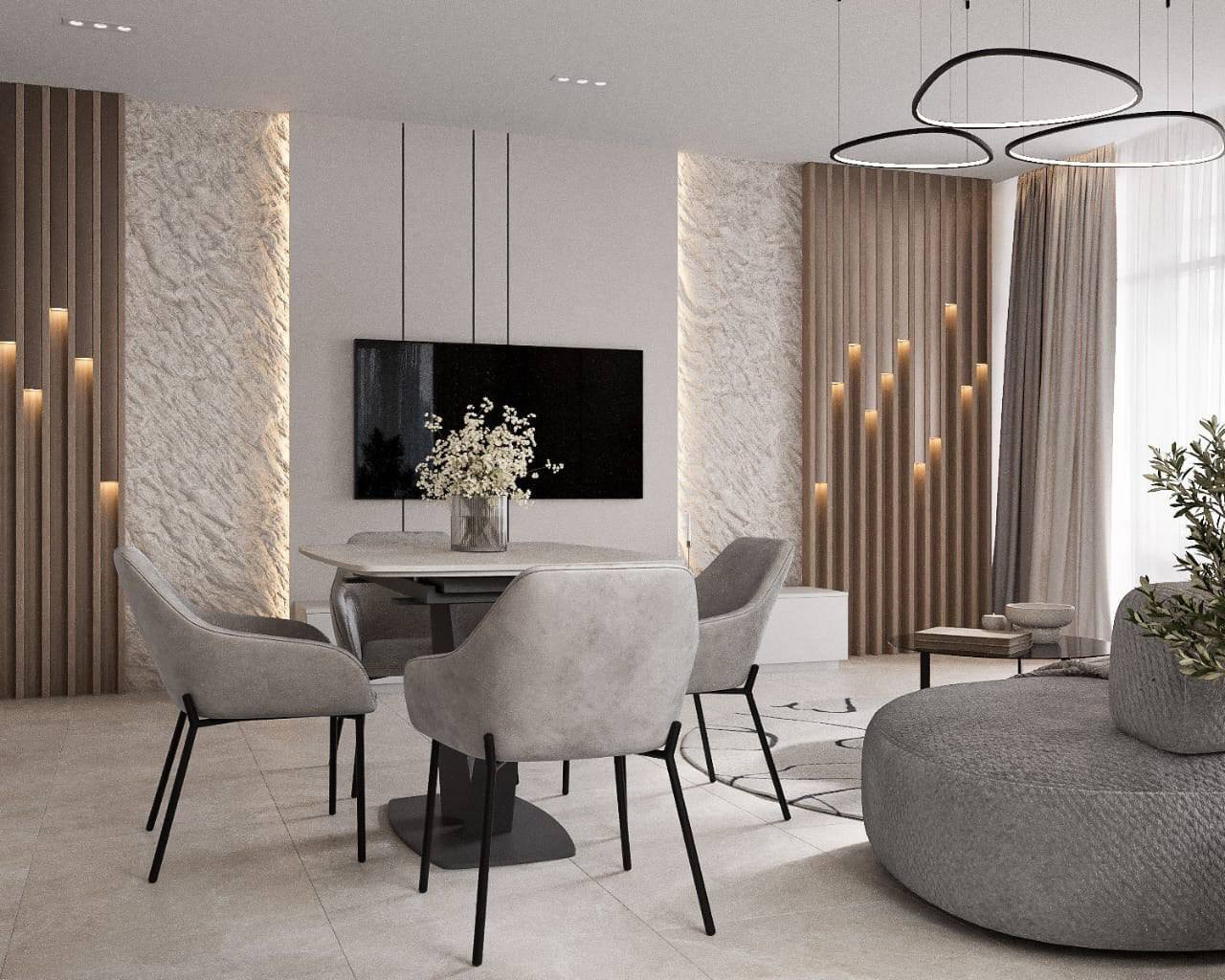 Проект Лилии Малой. Квартира с диваном Kenzo