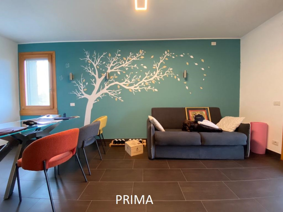 Relooking parete living e parete studio