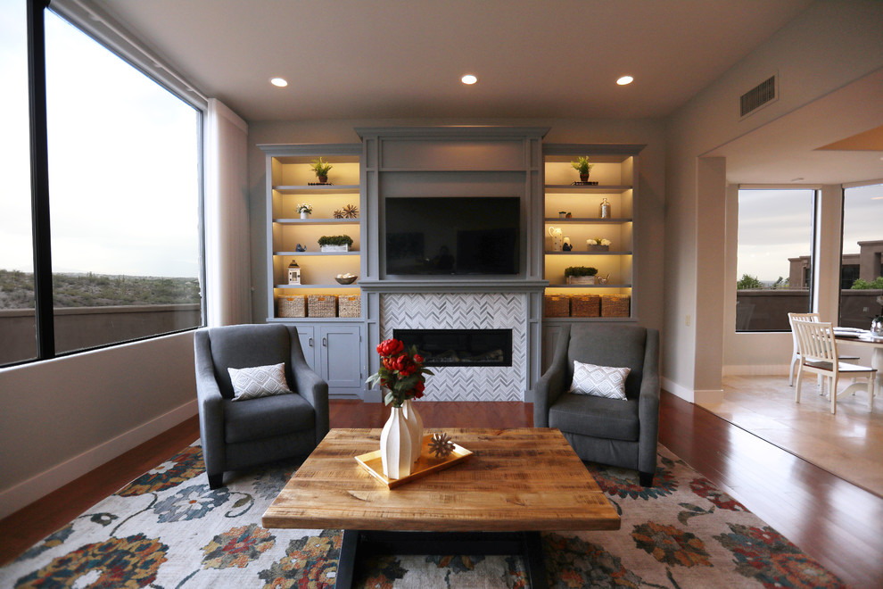 Home design - transitional home design idea in Phoenix