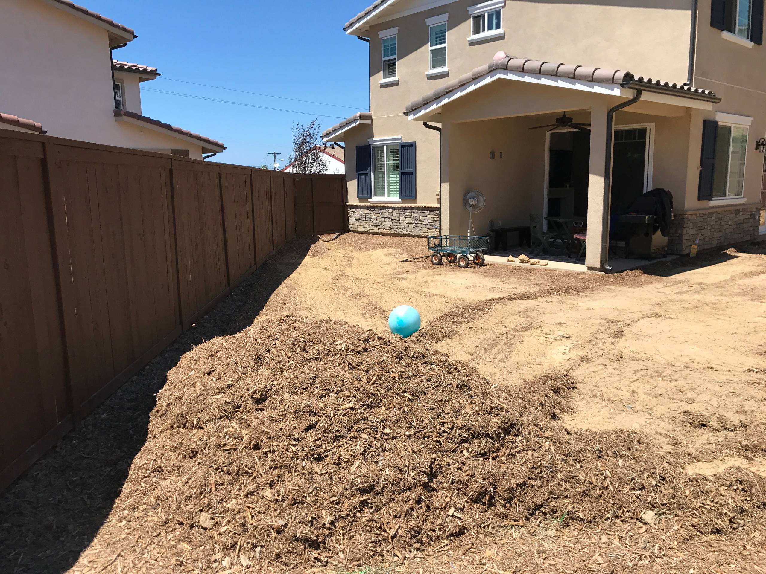 Moving Soil During Start of Backyard Remodel