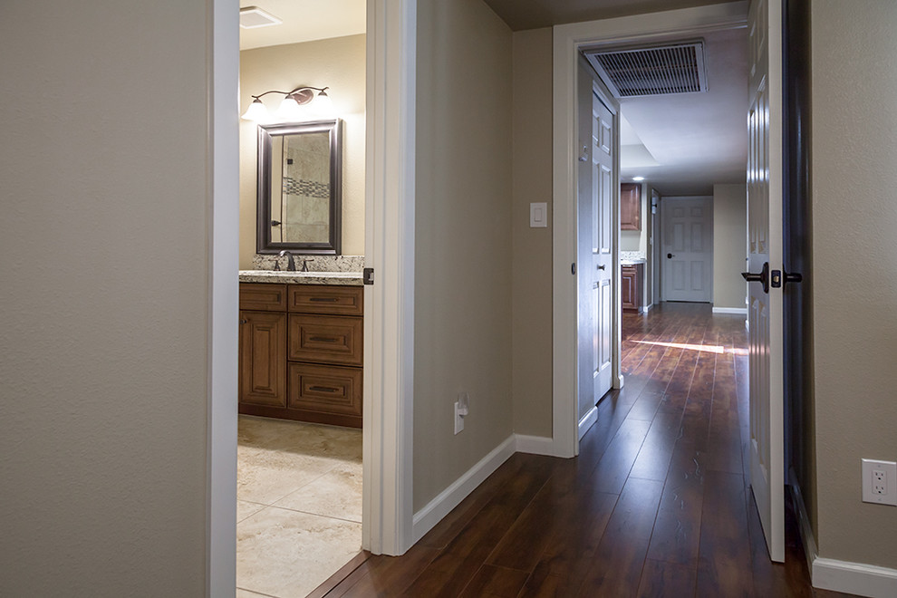 Example of a transitional hallway design in Phoenix