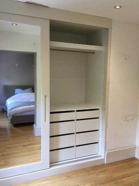 Bespoke Wardrobe With Sliding Mirror Doors Contemporary