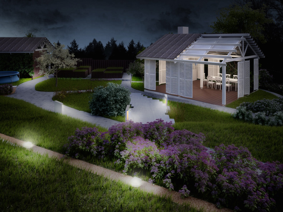 Ландшафтная архитектура участка частного дома в Красноярске