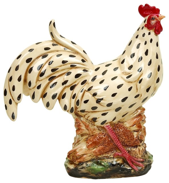 Ceramic Rooster Decor Farmhouse Decorative Objects And Figurines Ceramic Rooster Decor