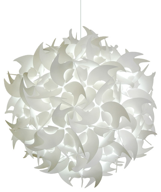 Deluxe Hooks Pendant Light Fixture Cool White Glow Contemporary