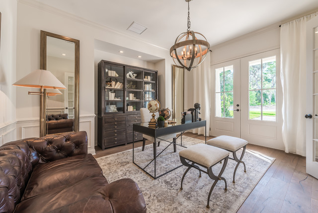 The Hampton Model Home Study transitional-home-office