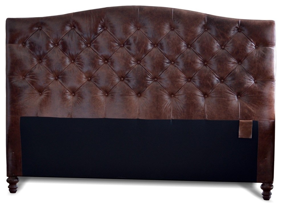 King Size Genuine Leather, Diamond Tufted Headboard - Headboards - by For  Now Designs | Houzz
