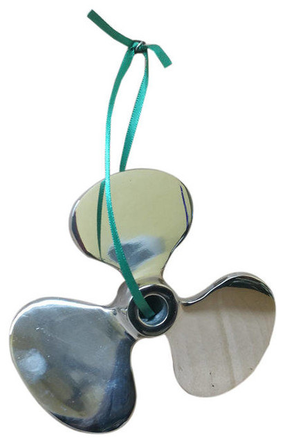 Chrome Decorative Propeller Christmas Ornament 6' - Decorative Ornament - Nau