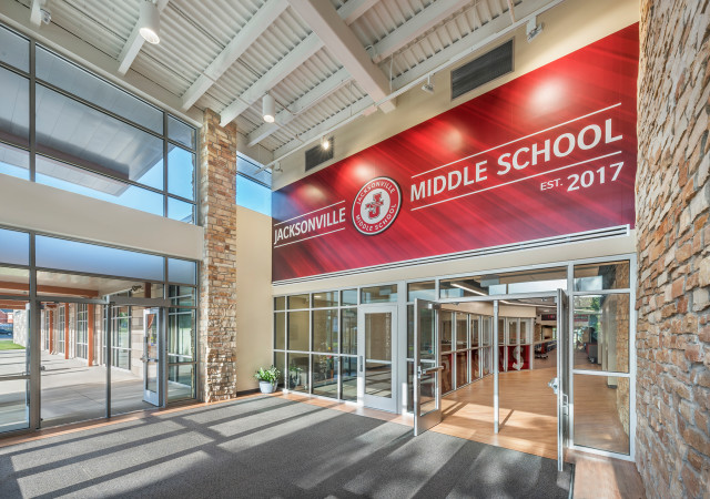 Jacksonville Middle School minimalistisch-eingang