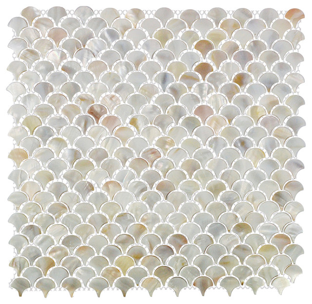 11.4"x11.4" Mother of Pearl Tile Backsplash Contemporary Mosaic
