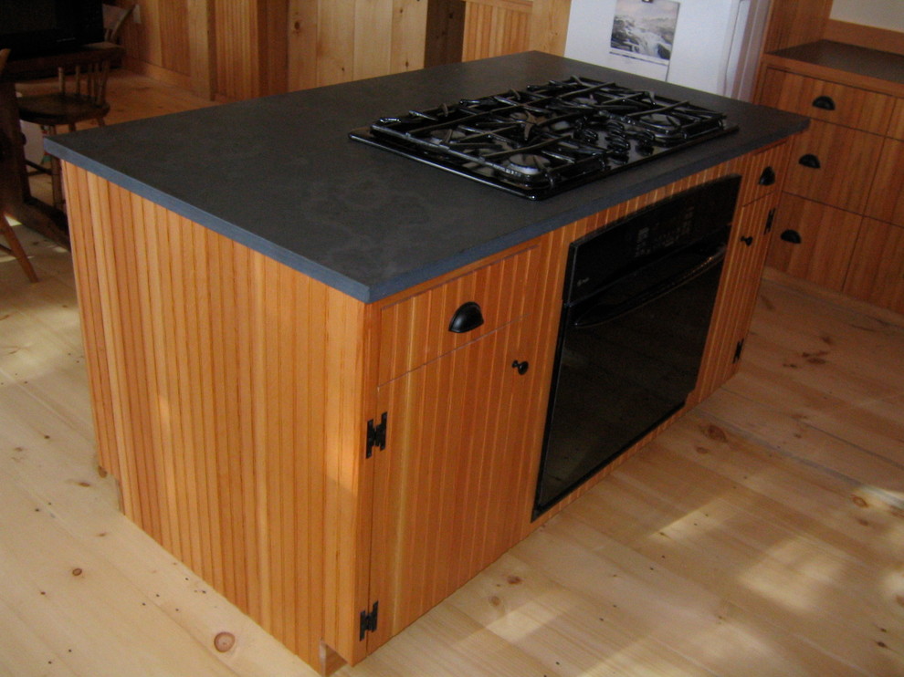 Douglas Fir Beadboard Cabinets - Traditional - Kitchen ...