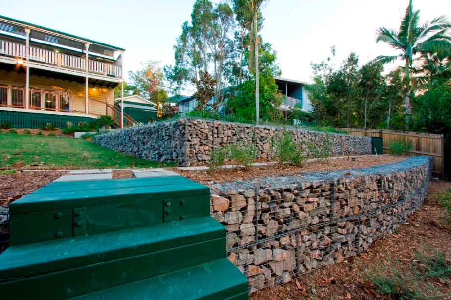 This is an example of a contemporary garden in Brisbane.