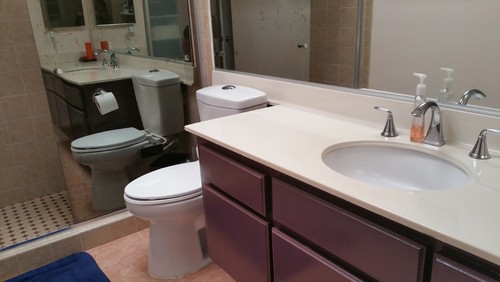 How To Paint Over Old Bathroom Cabinets bathroom makeover, please help How To Paint Over Old Bathroom Cabinets bathroom makeover, please help