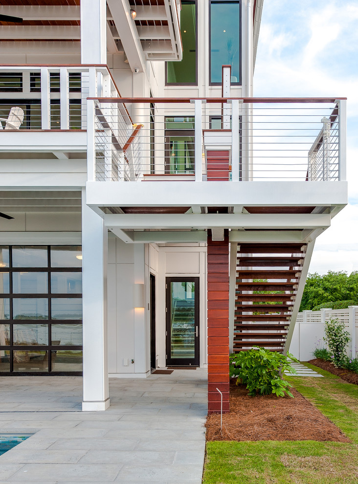 This is an example of a contemporary staircase in Wilmington.
