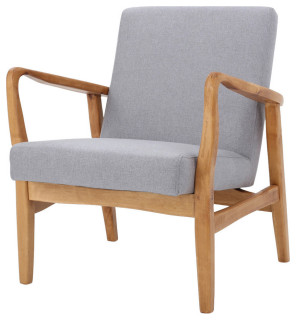 GDF Studio Winford French-Style Inspired Fabric Wood Frame Club Chair