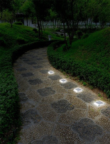 Solar Pathway Light, 2 Pack Led Lights - Contemporary - Path Lights ...