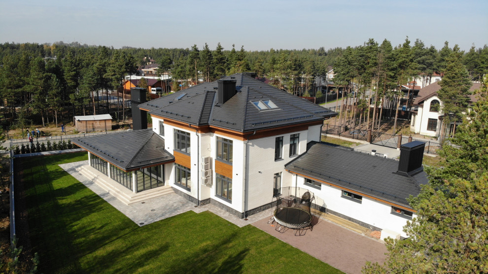 Загородный коттедж в стиле Райт