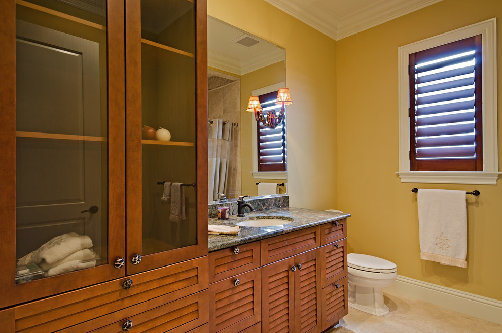 Inspiration for a transitional bathroom remodel in Miami