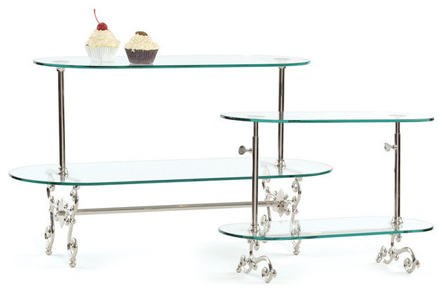 Small Two Tier Adjustable Pastry Stand
