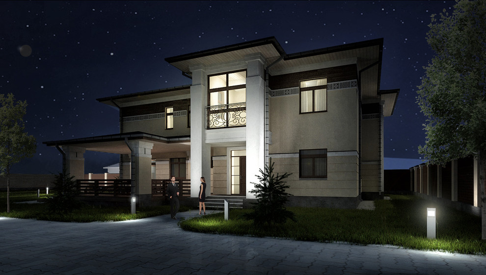 Индивидуальный дом 350 м2 с гаражом и баней в поселке Московский