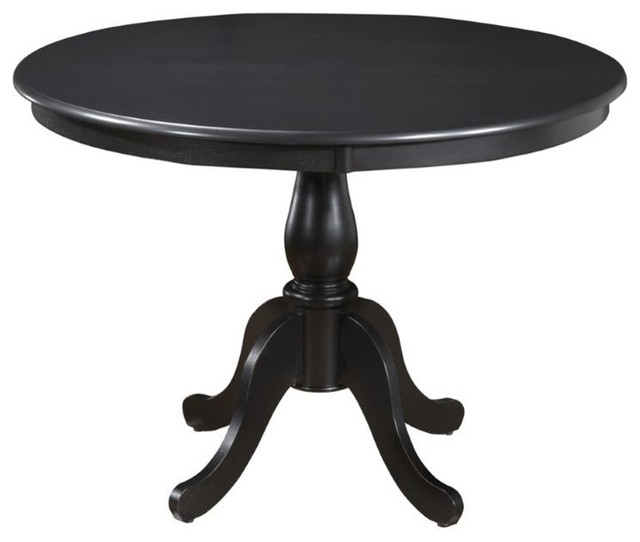 Carolina Classics Portland 42" Round Pedestal Table in Antique Black